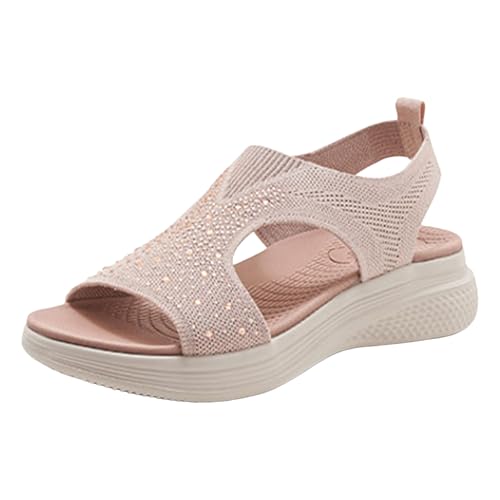Xumilala Damen Sandalen Lässige Sportliche mit Dicken Sohlen und Strass-Nähten in Großen Größen Frauen Sommer Leichte und Bequeme Mode Sommerschuhe Offene Zehenpartie Schuhe Walking Sport 2025 Xumilala Damen Sandalen Lässige Sportliche mit Dicken Sohlen und Strass-Nähten in Großen Größen Frauen Sommer Leichte und Bequeme Mode Sommerschuhe Offene Zehenpartie Schuhe Walking Sport 2025 von Xumilala