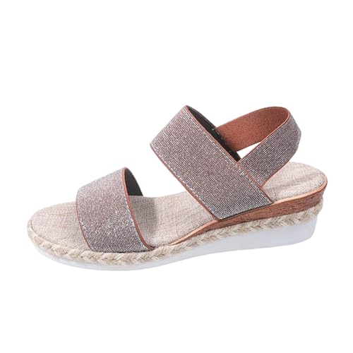 Xumilala Damen Sandalen Slope High Heel Casual Pailletten Frauen Elegante Leichte und Bequeme Vintage Mode Modische Strass Schuhe Offene Zehenpartie Rutschfeste Schuhe Walking 2025 Sommer Xumilala Damen Sandalen Slope High Heel Casual Pailletten Frauen Elegante Leichte und Bequeme Vintage Mode Modische Strass Schuhe Offene Zehenpartie Rutschfeste Schuhe Walking 2025 Sommer von Xumilala