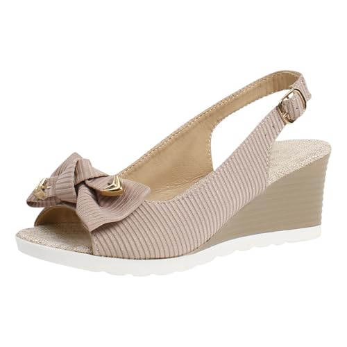 Xumilala Damen Sandalen Wildleder Bowknot Keil Hanfseil Dicke Unterseite wasserdichte Plattform modische Fischmaul zurück leere Sandale Sommer Elegante Leichte Bequeme Vintage Sommerschuhe Schuhe 2025 Xumilala Damen Sandalen Wildleder Bowknot Keil Hanfseil Dicke Unterseite wasserdichte Plattform modische Fischmaul zurück leere Sandale Sommer Elegante Leichte Bequeme Vintage Sommerschuhe Schuhe 2025 von Xumilala