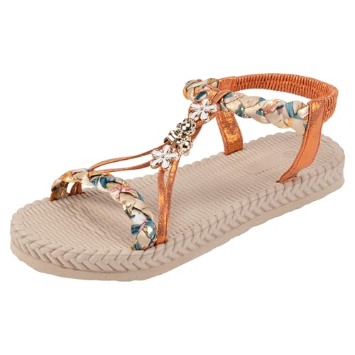 Xumilala Damen Sandalen dicksohlen Hohlstrand geflochtenes Gummiband römische Freizeitsandalen Frauen Frühling Sommer Leichte Bequeme Mode Schuhe Offene Zehenpartie Rutschfeste Schuhe Walking 2025 Xumilala Damen Sandalen dicksohlen Hohlstrand geflochtenes Gummiband römische Freizeitsandalen Frauen Frühling Sommer Leichte Bequeme Mode Schuhe Offene Zehenpartie Rutschfeste Schuhe Walking 2025 von Xumilala