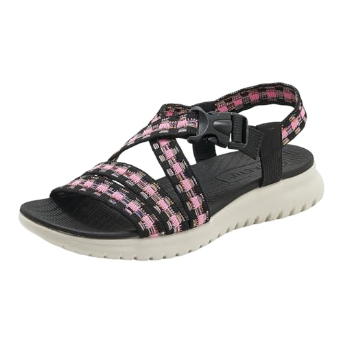 Xumilala Damen Sandalen im ethnischen Sportstil Gewebte Strandschuhe in Großer Größe Lässige Frauen Sommer Leichte und Bequeme Mode Sommerschuhe Offene Zehenpartie Rutschfeste Schuhe Walking 2025 Xumilala Damen Sandalen im ethnischen Sportstil Gewebte Strandschuhe in Großer Größe Lässige Frauen Sommer Leichte und Bequeme Mode Sommerschuhe Offene Zehenpartie Rutschfeste Schuhe Walking 2025 von Xumilala