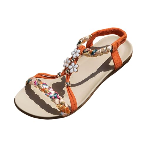 Xumilala Damen Sandalen mit Blumenmuster Bequeme Weiche Sohle Offene Zehenpartie Elastischer Knöchelriemen Bohemian-Sandale Orthopädische Frauen Sommer Elegante Vintage Mode Sommerschuhe Schuhe 2025 Xumilala Damen Sandalen mit Blumenmuster Bequeme Weiche Sohle Offene Zehenpartie Elastischer Knöchelriemen Bohemian-Sandale Orthopädische Frauen Sommer Elegante Vintage Mode Sommerschuhe Schuhe 2025 von Xumilala