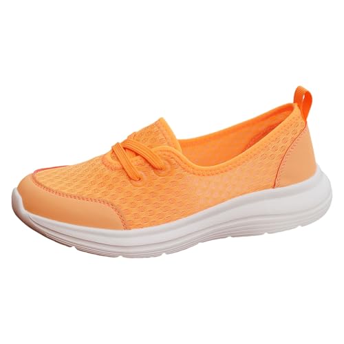 Xumilala Damen Slip on Sneaker Damenschuhe Weiche Sohle Atmungsaktiv Walkingschuhe Mesh Freizeitschuhe Einstufiger Low-Top Flache Sohle Freizeitschuhe von Xumilala