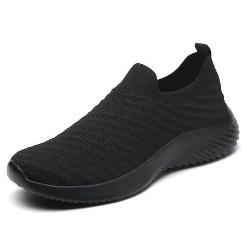 Xumilala Damen Slip on Sneaker Einfarbig Mesh Casual Slip-On Modische Casual Sportschuhe Atmungsaktiv Turnschuhe Leicht Bequeme Walkingschuhe Sommer von Xumilala
