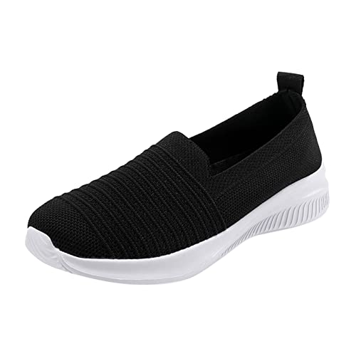 Xumilala Damen Slip on Sneaker Modische Sommer Atmungsaktiv Frauen Sport Schuhe mesh Komfortable Pull-on flachen Mund Casual Walkingschuhe von Xumilala