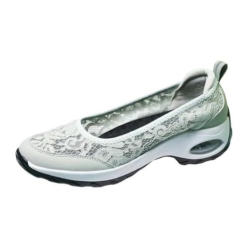 Xumilala Damen Slip on Sneaker Orthopädische Große Größe Spitze Leichte Freizeitschuhe mit weicher Sohle Modische Atmungsaktive Mesh-Wanderschuhe Xumilala Damen Slip on Sneaker Orthopädische Große Größe Spitze Leichte Freizeitschuhe mit weicher Sohle Modische Atmungsaktive Mesh-Wanderschuhe von Xumilala