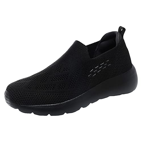 Xumilala Damen Slip on Sneaker Sportschuhe modische und Schlichte einfarbige Mesh atmungsaktive Sommer Neue Bequeme Dicke Sohle weiche leichte Schuhe von Xumilala