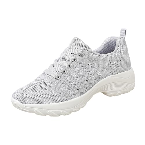 Xumilala Damen Sneaker Sportschuhe atmungsaktive Mesh-Schuhe Mode Freizeitschuhe dicken Sohlen Running Tennis Walkingschuhe Straßenlaufschuhe Sommer Mode von Xumilala