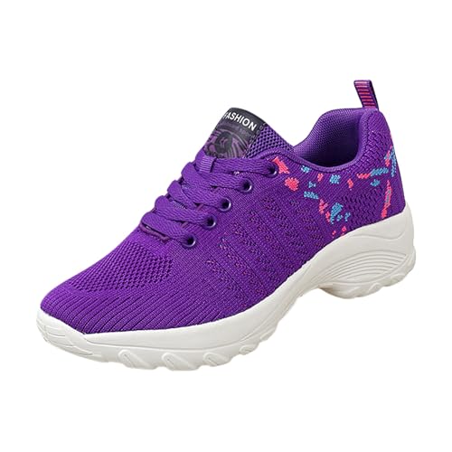 Xumilala Damen Sneaker Sportschuhe atmungsaktive Mesh-Schuhe Mode Freizeitschuhe dicken Sohlen Running Tennis Walkingschuhe Straßenlaufschuhe Sommer Mode von Xumilala