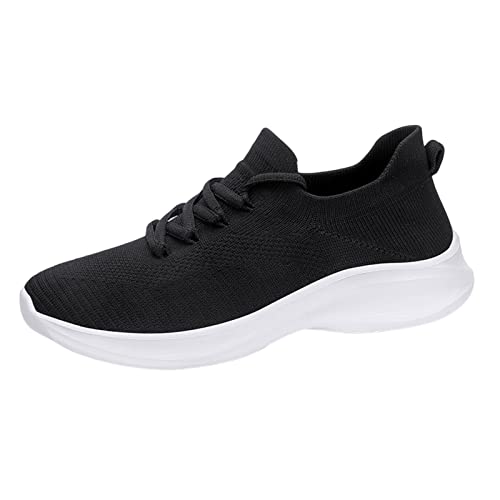 Xumilala Damen Sneakers Modische Schlichte und Einfarbige Neue Muster Running Tennis Walkingschuhe Sommer-Mesh Atmungsaktiv Bequem und Leicht Freizeitschuhe von Xumilala