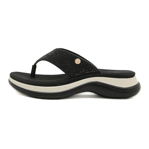 Xumilala Damen Strass Flip Flops Rutschfeste Modischem Keilabsatz Leder Elegante Sommer Pantoletten Hausschuhe Schuhe Orthopädische Slides Sandalen Plattform Slipper Bohemian 2025 Xumilala Damen Strass Flip Flops Rutschfeste Modischem Keilabsatz Leder Elegante Sommer Pantoletten Hausschuhe Schuhe Orthopädische Slides Sandalen Plattform Slipper Bohemian 2025 von Xumilala