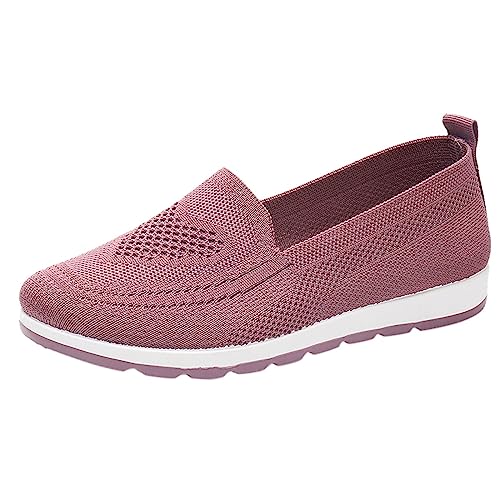 Xumilala Damenschuhe Slip on Sneaker Outdoor Mesh Solide Atmungsaktiv rutschfeste Turnschuhe Walkingschuhe Laufsportschuhe Einfarbig Freizeitschuhe Outdoor Gym von Xumilala