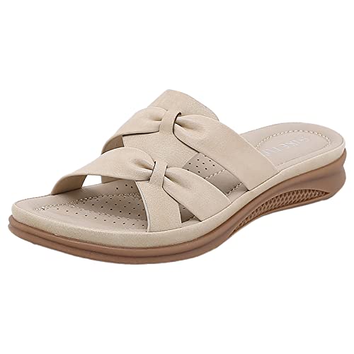 Xumilala Pantoletten Damen Flip Flop Sommer Lässig Offene Zehen Schleife Slip-on Weiche Unterseite Keilabsatz Riemen Hausschuhe Sommerschuhe Slides Sandalen Plattform Slipper Plateau Bohemian Xumilala Pantoletten Damen Flip Flop Sommer Lässig Offene Zehen Schleife Slip-on Weiche Unterseite Keilabsatz Riemen Hausschuhe Sommerschuhe Slides Sandalen Plattform Slipper Plateau Bohemian von Xumilala