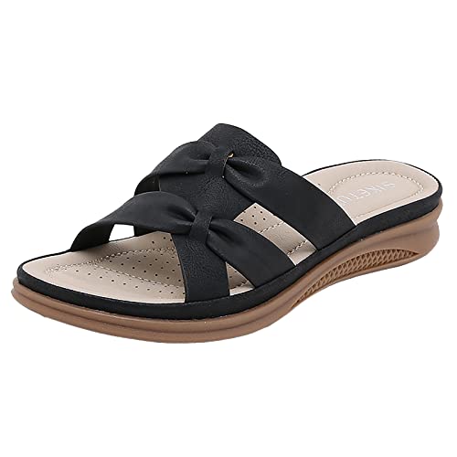 Xumilala Pantoletten Damen Flip Flop Sommer Lässig Offene Zehen Schleife Slip-on Weiche Unterseite Keilabsatz Riemen Hausschuhe Sommerschuhe Slides Sandalen Plattform Slipper Plateau Bohemian Xumilala Pantoletten Damen Flip Flop Sommer Lässig Offene Zehen Schleife Slip-on Weiche Unterseite Keilabsatz Riemen Hausschuhe Sommerschuhe Slides Sandalen Plattform Slipper Plateau Bohemian von Xumilala