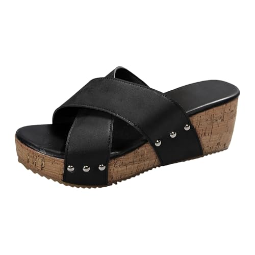 Xumilala Pantoletten Damen Flip Flops Dickbesohlte Kreuzriemen Modische lässige Elegante Sommer Höhenverstärkende Hausschuhe Schuhe Slides offener Spitze Sandalen den Strand im Freien Slipper Xumilala Pantoletten Damen Flip Flops Dickbesohlte Kreuzriemen Modische lässige Elegante Sommer Höhenverstärkende Hausschuhe Schuhe Slides offener Spitze Sandalen den Strand im Freien Slipper von Xumilala