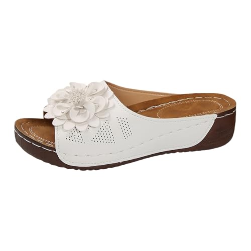Xumilala Pantoletten Damen Flip Flops Dicken Sohlen Blume Mode Lässig Frauen Elegante Sommer Einfarbig Open-Toe Hohl Hausschuhe Schuhe Orthopädische Keilabsatz Slides Sandalen Plattform Slipper Xumilala Pantoletten Damen Flip Flops Dicken Sohlen Blume Mode Lässig Frauen Elegante Sommer Einfarbig Open-Toe Hohl Hausschuhe Schuhe Orthopädische Keilabsatz Slides Sandalen Plattform Slipper von Xumilala