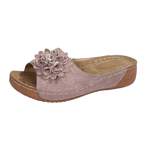 Xumilala Pantoletten Damen Flip Flops Dicken Sohlen und Blumenmuster lässig einfarbig offene Zehenpartie Hohl für Frühling und Sommer Hausschuhe Schuhe Keilabsatz Slides Sandalen Plattform Slipper Xumilala Pantoletten Damen Flip Flops Dicken Sohlen und Blumenmuster lässig einfarbig offene Zehenpartie Hohl für Frühling und Sommer Hausschuhe Schuhe Keilabsatz Slides Sandalen Plattform Slipper von Xumilala