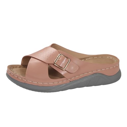 Xumilala Pantoletten Damen Flip Flops Elegante Sommer Gekreuzten Riemen und Schnalle Einfarbige Strand Hausschuhe Schuhe Keilabsatz Slides Bequeme Sandalen Plattform Walking Keilschuhe Slipper Xumilala Pantoletten Damen Flip Flops Elegante Sommer Gekreuzten Riemen und Schnalle Einfarbige Strand Hausschuhe Schuhe Keilabsatz Slides Bequeme Sandalen Plattform Walking Keilschuhe Slipper von Xumilala