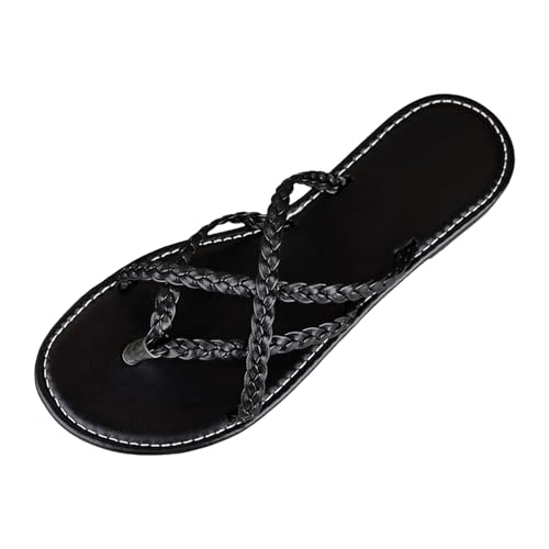Xumilala Pantoletten Damen Flip Flops Flache Einfarbig Geflochtene Kreuzsandalen Leder Elegante Sommer Hausschuhe Sommerschuhe Orthopädische Slides Sandalen Slipper 2025 Xumilala Pantoletten Damen Flip Flops Flache Einfarbig Geflochtene Kreuzsandalen Leder Elegante Sommer Hausschuhe Sommerschuhe Orthopädische Slides Sandalen Slipper 2025 von Xumilala