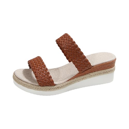Xumilala Pantoletten Damen Flip Flops Große Lässige Elegante Sommer Riemen Hausschuhe Schuhe Orthopädische Keilabsatz Slides Rundem Kopf und Geflochtenem Einem Sandalen Plattform Slipper Xumilala Pantoletten Damen Flip Flops Große Lässige Elegante Sommer Riemen Hausschuhe Schuhe Orthopädische Keilabsatz Slides Rundem Kopf und Geflochtenem Einem Sandalen Plattform Slipper von Xumilala