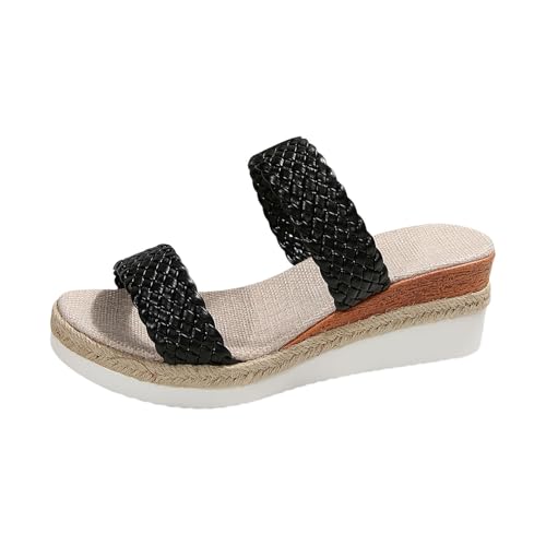 Xumilala Pantoletten Damen Flip Flops Große Lässige Elegante Sommer Riemen Hausschuhe Schuhe Orthopädische Keilabsatz Slides Rundem Kopf und Geflochtenem Einem Sandalen Plattform Slipper Xumilala Pantoletten Damen Flip Flops Große Lässige Elegante Sommer Riemen Hausschuhe Schuhe Orthopädische Keilabsatz Slides Rundem Kopf und Geflochtenem Einem Sandalen Plattform Slipper von Xumilala
