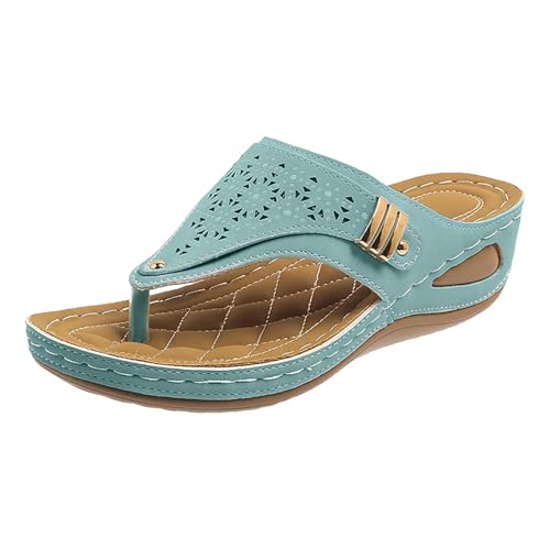 Xumilala Pantoletten Damen Flip Flops Neue Große Größe Hohl Metall Dicken Boden Leder Elegante Sommer Hausschuhe Schuhe Orthopädische Keilabsatz Slides Sandalen Plattform Slipper Bohemian 2025 Xumilala Pantoletten Damen Flip Flops Neue Große Größe Hohl Metall Dicken Boden Leder Elegante Sommer Hausschuhe Schuhe Orthopädische Keilabsatz Slides Sandalen Plattform Slipper Bohemian 2025 von Xumilala