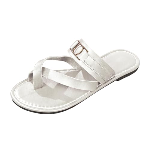 Xumilala Pantoletten Damen Flip Flops Vielseitige Einfarbige Strand Leder Elegante Sommer Hausschuhe Schuhe Orthopädische Außenbereich neue große Slides flacher Sohle Sandalen Slipper 2025 Xumilala Pantoletten Damen Flip Flops Vielseitige Einfarbige Strand Leder Elegante Sommer Hausschuhe Schuhe Orthopädische Außenbereich neue große Slides flacher Sohle Sandalen Slipper 2025 von Xumilala