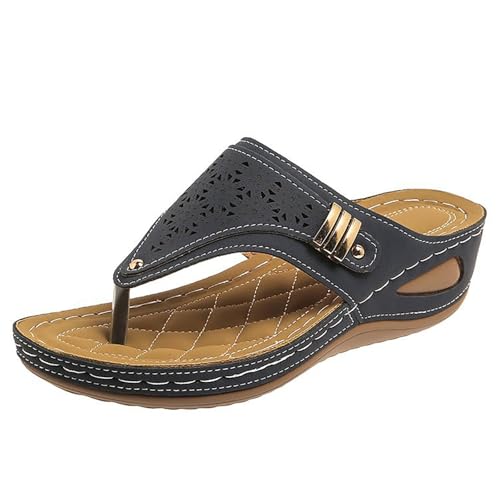 Xumilala Pantoletten Damen Flip Flops Zehentrenner dicker Sohle Keilabsatz Außenbereich Modische Lässige klassische Leder Elegante Sommer Hausschuhe Schuhe Slides Sandalen Plattform Slipper Bohemian Xumilala Pantoletten Damen Flip Flops Zehentrenner dicker Sohle Keilabsatz Außenbereich Modische Lässige klassische Leder Elegante Sommer Hausschuhe Schuhe Slides Sandalen Plattform Slipper Bohemian von Xumilala