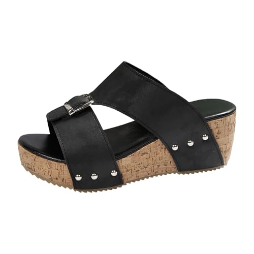Xumilala Pantoletten Damen Flip Flops dicker Sohle Fischmaul Leder Elegante Sommer Hausschuhe Schuhe Plateau-Keilsandalen offene Zehenpartie lässige Elegante Slides Sandalen Plattform Slipper Xumilala Pantoletten Damen Flip Flops dicker Sohle Fischmaul Leder Elegante Sommer Hausschuhe Schuhe Plateau-Keilsandalen offene Zehenpartie lässige Elegante Slides Sandalen Plattform Slipper von Xumilala