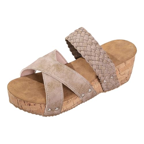 Xumilala Pantoletten Damen Flip Flops dicker Sohle Plateau Fischmaul offene Zehenpartie lässige Leder Elegante Sommer Hausschuhe Schuhe Orthopädische Keilsandalen Slides Sandalen Plattform Slipper Xumilala Pantoletten Damen Flip Flops dicker Sohle Plateau Fischmaul offene Zehenpartie lässige Leder Elegante Sommer Hausschuhe Schuhe Orthopädische Keilsandalen Slides Sandalen Plattform Slipper von Xumilala
