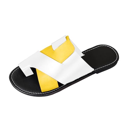 Xumilala Pantoletten Damen Lässige Flip Flops flacher Sohle in großen Größen neue Farblich Passende Bequeme Ein-Wort-Fischmaul Elegante Sommer Hausschuhe Schuhe Slides Sandalen Slipper Xumilala Pantoletten Damen Lässige Flip Flops flacher Sohle in großen Größen neue Farblich Passende Bequeme Ein-Wort-Fischmaul Elegante Sommer Hausschuhe Schuhe Slides Sandalen Slipper von Xumilala