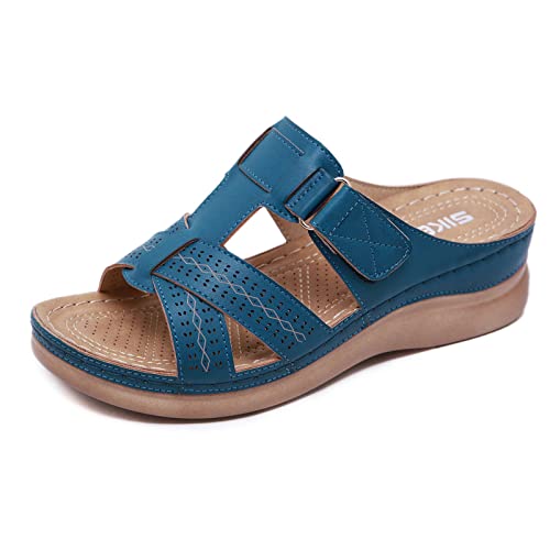 Xumilala Pantoletten Damen mit Nähten bequeme Sohlen Modische Flip Flop Freizeitsandalen Hausschuhe mit Keilabsatz Hausschuhe in großen Größen Elegante Sommer Schuhe Slides Sandalen Plattform Slipper Xumilala Pantoletten Damen mit Nähten bequeme Sohlen Modische Flip Flop Freizeitsandalen Hausschuhe mit Keilabsatz Hausschuhe in großen Größen Elegante Sommer Schuhe Slides Sandalen Plattform Slipper von Xumilala