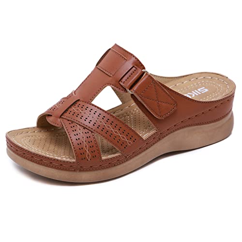 Xumilala Pantoletten Damen mit Nähten bequeme Sohlen Modische Flip Flop Freizeitsandalen Hausschuhe mit Keilabsatz Hausschuhe in großen Größen Elegante Sommer Schuhe Slides Sandalen Plattform Slipper Xumilala Pantoletten Damen mit Nähten bequeme Sohlen Modische Flip Flop Freizeitsandalen Hausschuhe mit Keilabsatz Hausschuhe in großen Größen Elegante Sommer Schuhe Slides Sandalen Plattform Slipper von Xumilala