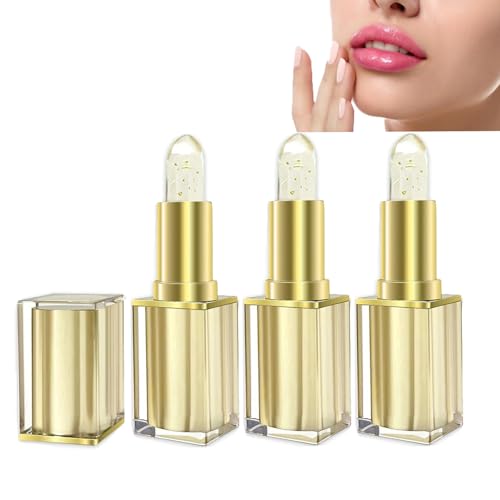 Colour Changing Lipstick, Transparenter Farbwechsel Lippenstift für Frauen, Langanhaltender Feuchtigkeitsspendender Lippenbalsam, Hydratisierendes Glänzendes Finish (3 Stück) von Xuminny