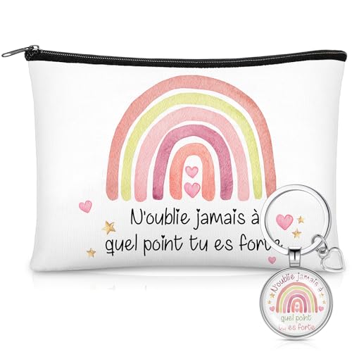 Xuniea 2 Stück Inspirierendes Regenbogen Make-Up Taschen Set Motivierender Schlüsselanhänger Aufmunternde Kosmetiktasche Originelles Geschenk für Damen Weihnachten Beste Freundin Geburtstag Kollegin Xuniea 2 Stück Inspirierendes Regenbogen Make-Up Taschen Set Motivierender Schlüsselanhänger Aufmunternde Kosmetiktasche Originelles Geschenk für Damen Weihnachten Beste Freundin Geburtstag Kollegin von Xuniea