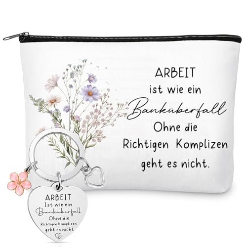 Xuniea Abschiedsgeschenk Set für Arbeitskollegin Kollegin Mitarbeiterin Arbeit Ist Wie Ein Banküberfall Schlüsselanhänger Kosmetiktasche Danke Geschenk für Jobwechsel Ruhestand Geburtstag Weihnachten Xuniea Abschiedsgeschenk Set für Arbeitskollegin Kollegin Mitarbeiterin Arbeit Ist Wie Ein Banküberfall Schlüsselanhänger Kosmetiktasche Danke Geschenk für Jobwechsel Ruhestand Geburtstag Weihnachten von Xuniea