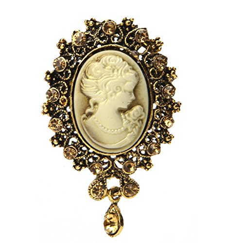 Modische Brosche, Vintage, Cameo, viktorianischer Stil, Anhänger, Brosche, Brosche, für Partys und Hochzeiten, 3.3x4.5cm/1.30x1.77", Metall, Kamee Modische Brosche, Vintage, Cameo, viktorianischer Stil, Anhänger, Brosche, Brosche, für Partys und Hochzeiten, 3.3x4.5cm/1.30x1.77", Metall, Kamee von LegendTech