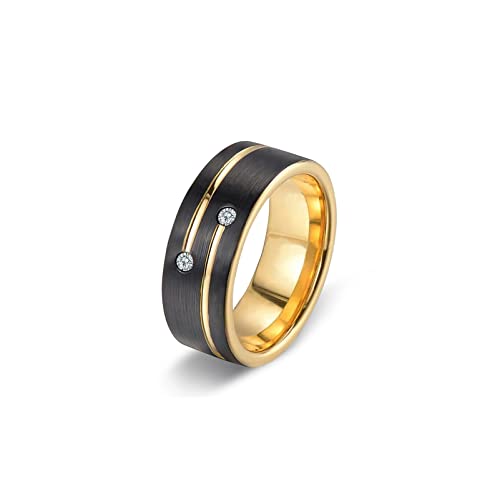 Xusamss Fashion Line Ring Edelstahl Kristall Bandring, Edelstahl Kristall, Kein Edelstein Xusamss Fashion Line Ring Edelstahl Kristall Bandring, Edelstahl Kristall, Kein Edelstein von Xusamss