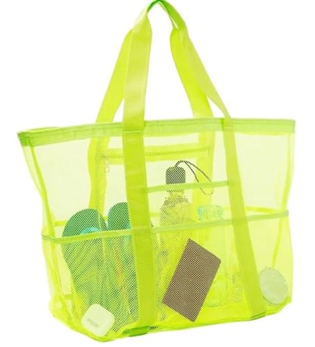Mesh Strandtasche, große Tote Bag Causal Pool Taschen Strand Urlaub Essentials für Frauen von Xusdamyj