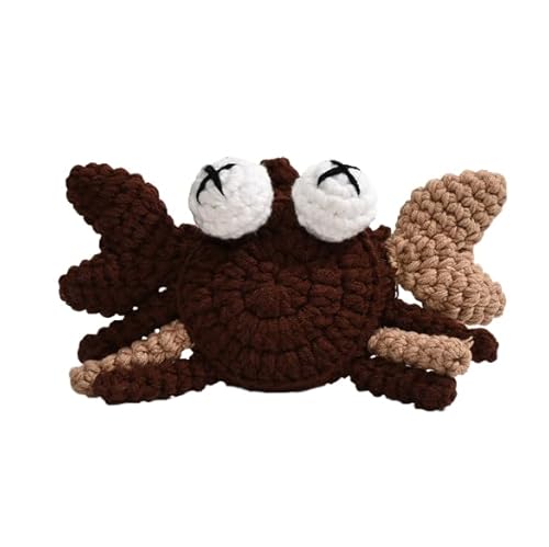 Xusdamyj Krabbe Häkeltasche Gestrickte Handtasche Schultertasche Süß, Obst, Weben, Sommer Strand, Winter Crossbody Bag von Xusdamyj