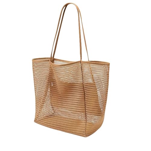 Mesh Strandtasche, große Tote Bag Causal Pool Taschen Strand Urlaub Essentials für Frauen von Xusdamyj