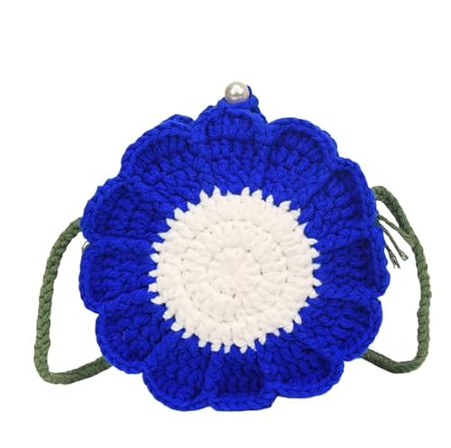 Xusdamyj Sonnenblumen Häkeltasche Gestrickte Handtasche Schultertasche Süß, Obst Sommer Strand, Winter Crossbody Taschen von Xusdamyj