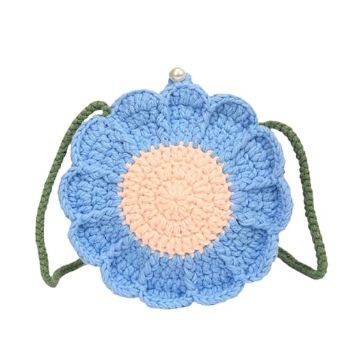 Xusdamyj Sonnenblumen Häkeltasche Gestrickte Handtasche Schultertasche Süß, Obst Sommer Strand, Winter Crossbody Taschen von Xusdamyj