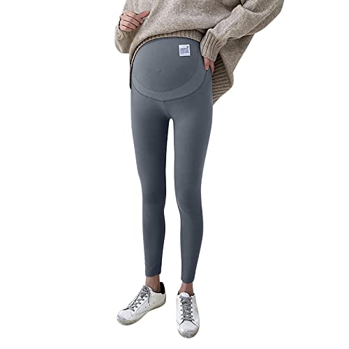 Xuslvisa Thermo Umstandsleggings Umstandshose Fleece Thermohose Strumpfhose Damen Freizeithose Outdoor Jogginghose Für Frauen Maternity Umstandshose Warme Umstandsleggings Winter (A01, M) von Xuslvisa