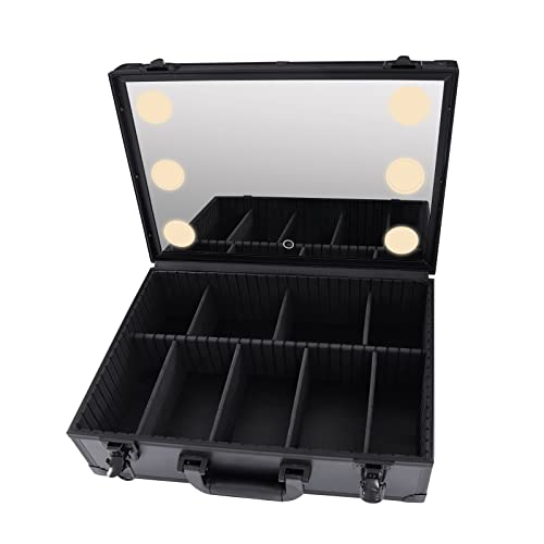 Make-up-Fall, Xuyuw Reise Kosmetik Aufbewahrungsbox, Cosmetic Organizer Box Makeup Case Mit Lichtern Und Spiegel Kosmetiktasche Make-Up Tragekoffer Makeup Train Case Mit 6 LED Lichtern Make-up-Fall, Xuyuw Reise Kosmetik Aufbewahrungsbox, Cosmetic Organizer Box Makeup Case Mit Lichtern Und Spiegel Kosmetiktasche Make-Up Tragekoffer Makeup Train Case Mit 6 LED Lichtern von Xuyuw