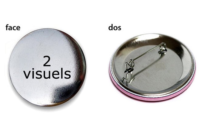Set Mit 2 Abzeichen Ihren Motiven - Runde, Anpassbare Von 38 Oder 56 Mm von XxGalleryDesign