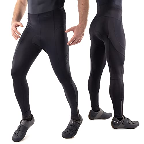 Xyklos® - Fahrradhose Herren lang Blau (L) – Sportlich,Stylisch und Bequeme Fahrradhose – Gut Aussehen und Aktiv Sein Radlerhose Herren – Vermeide Schmerzen Fahrradhose Herren mit Sitzpolsterung von Xyklos