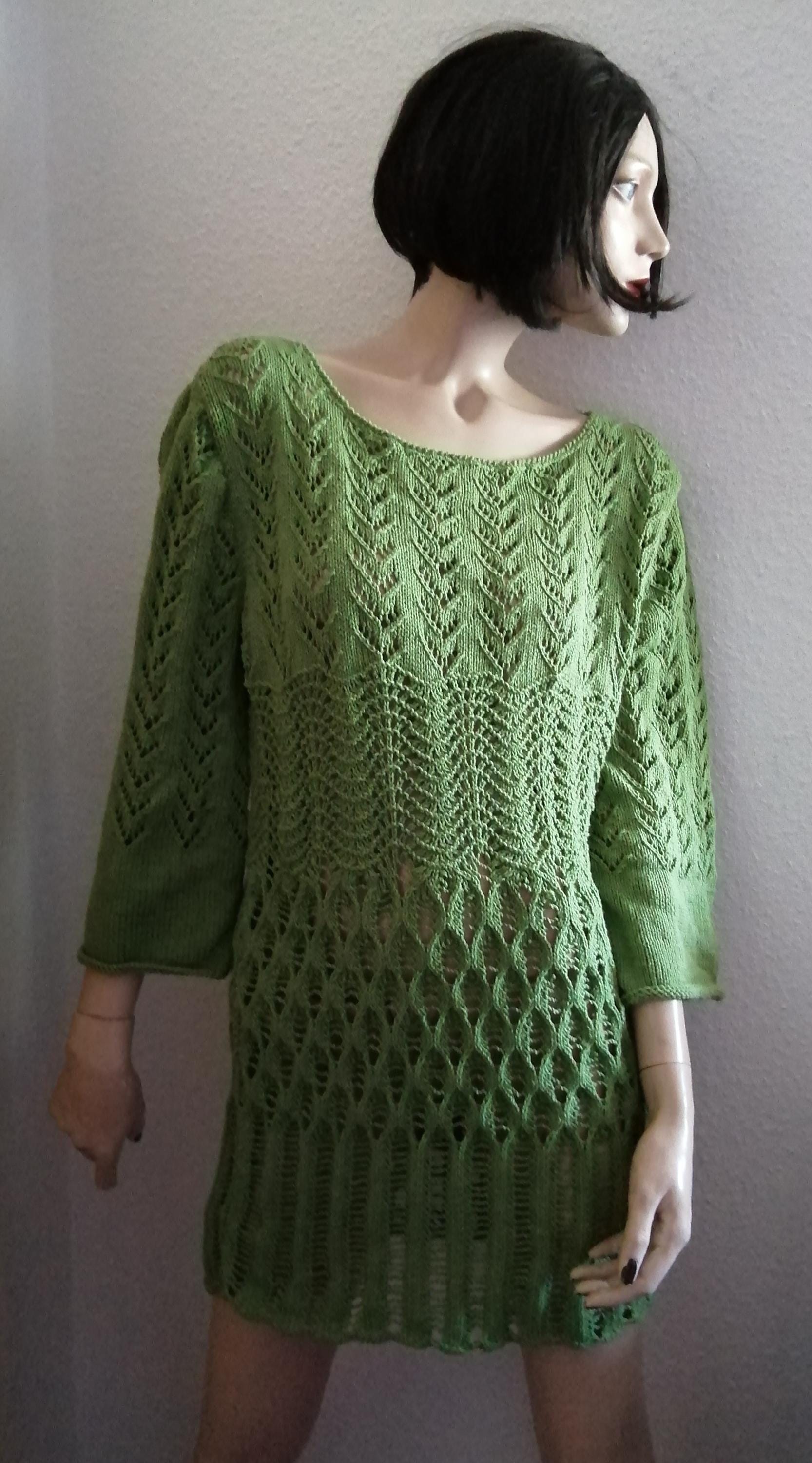 Tunika Strick Kleid Im Mustermix Gr. 40 42 von XymoxDesigns