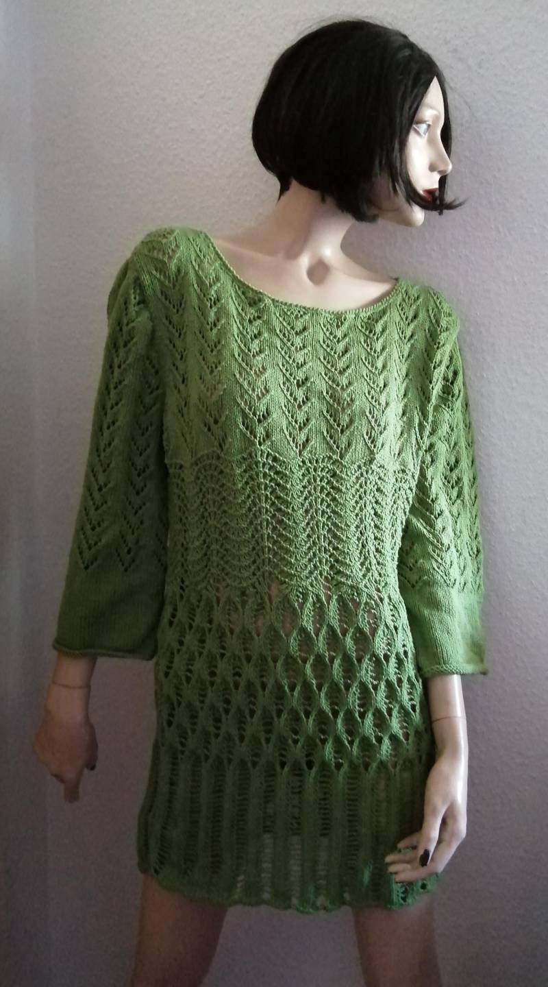 Tunika Strick Kleid Im Mustermix Gr. 40 42 von XymoxDesigns