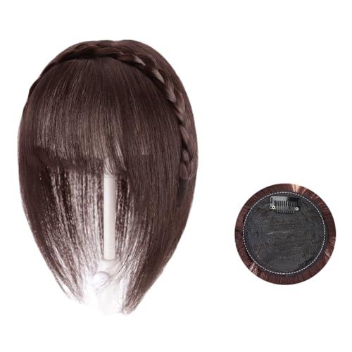 B brown,Xytraiihw Clip-In-Pony Für Damen, 360°-Cover-Clip-In-Pony, Synthetischer Stirnband-Pony, Dünner Pony Mit Strasssteinen Für Den Täglichen Gebrauch B brown,Xytraiihw Clip-In-Pony Für Damen, 360°-Cover-Clip-In-Pony, Synthetischer Stirnband-Pony, Dünner Pony Mit Strasssteinen Für Den Täglichen Gebrauch von Xytraiihw